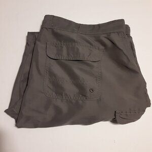 Denali Men's Lightweight Khaki Polyester Stretch Cargo Hiking Shorts